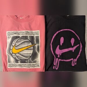 Nike Men's Short Sleeve Tees - White, Pink, Gray